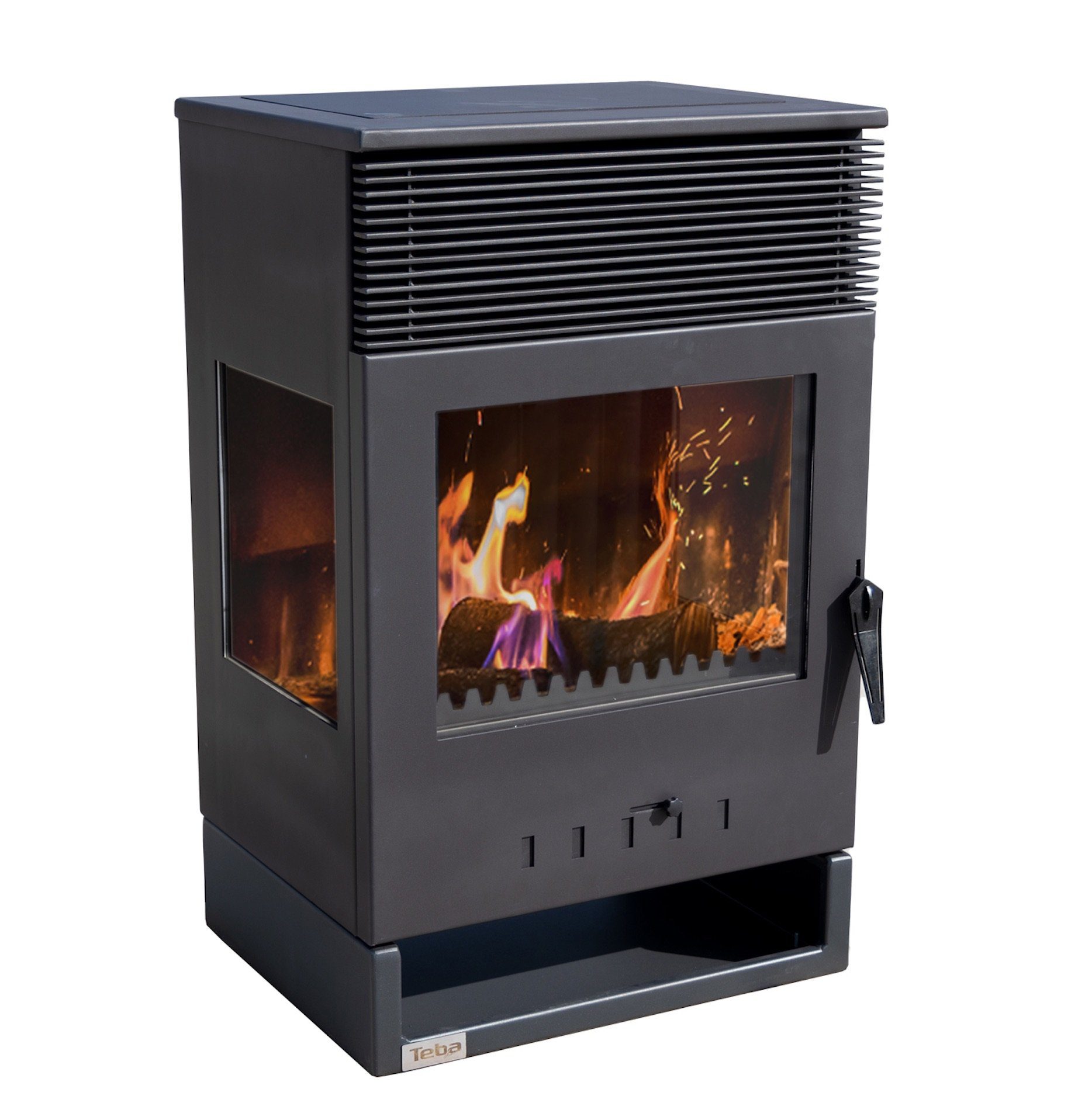 DanDiBo Kaminofen Panorama 3 Seitig Dauerbrand TKS 12 Kamin Holzofen 3 Seit günstig online kaufen