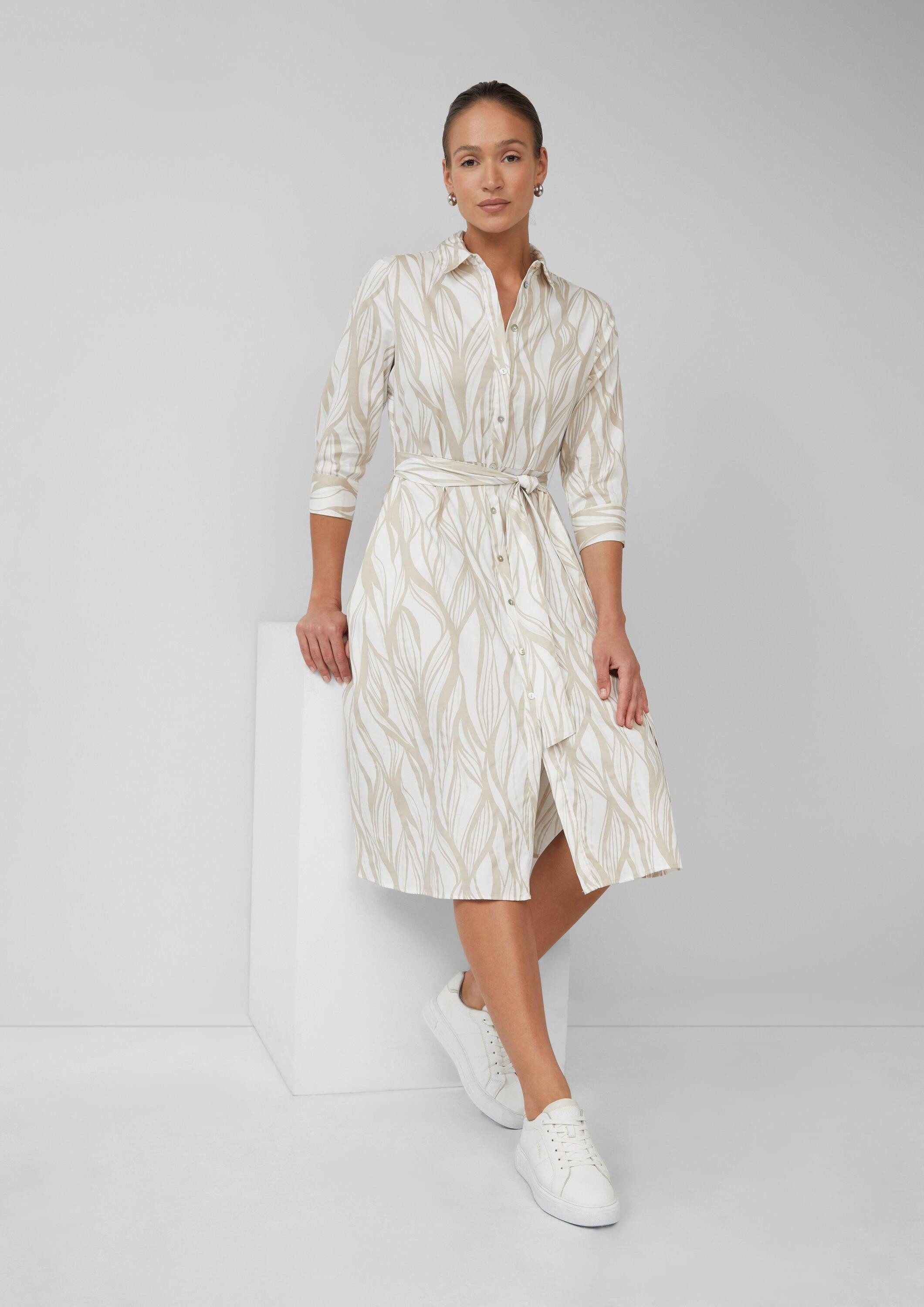 s.Oliver Midikleid Kleid Hemdblusenkleid aus Popeline in Midilänge mit All- günstig online kaufen