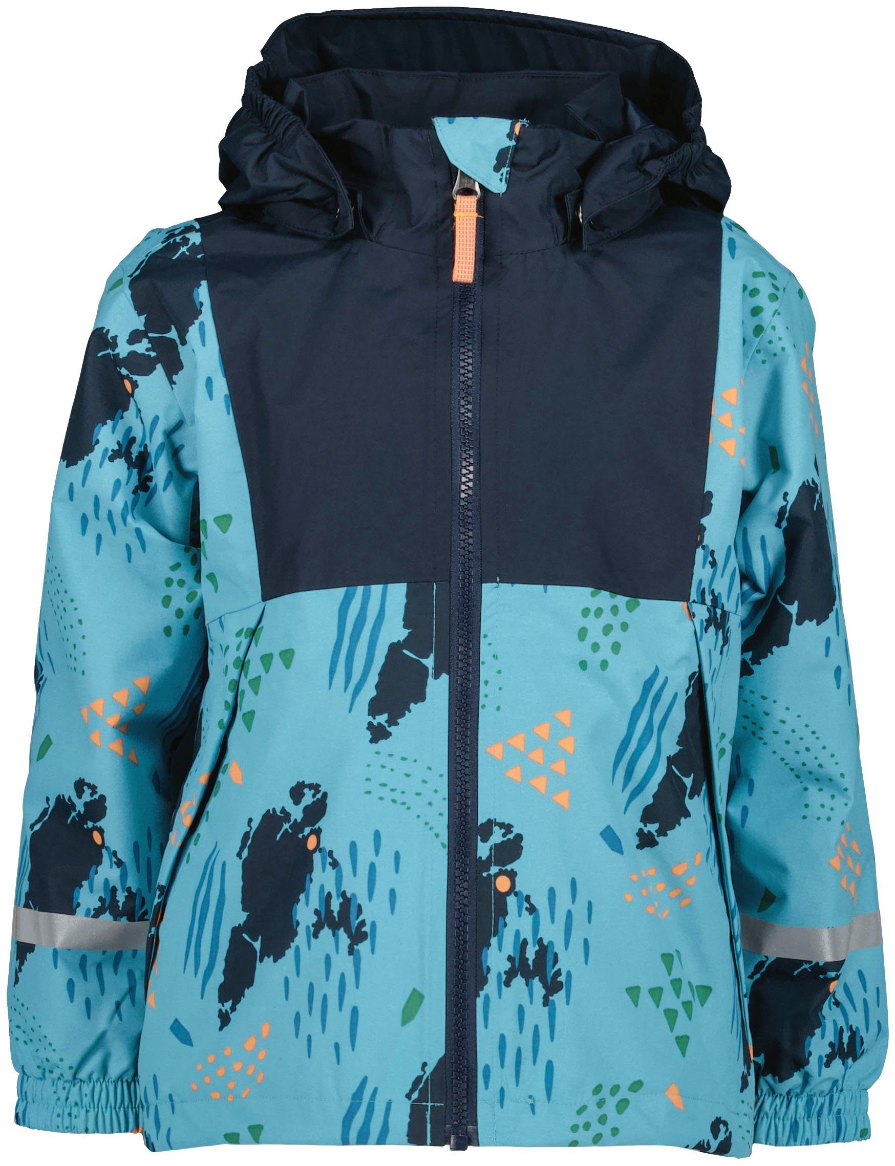 Didriksons Regen- und Winddicht Wasserdicht Matschjacke Jacket Printed Stormhatt aqua & Kids'