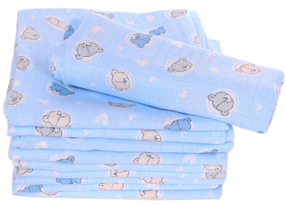 La Bortini Spucktuch 10 Stück Tücher für Baby Babywindeln Spucktücher Windeln Stoffwindeln
