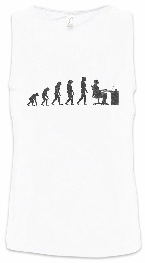 Tanktop Office Evolution Ärmelloses T-Shirt Work Büro Job Informatiker PC