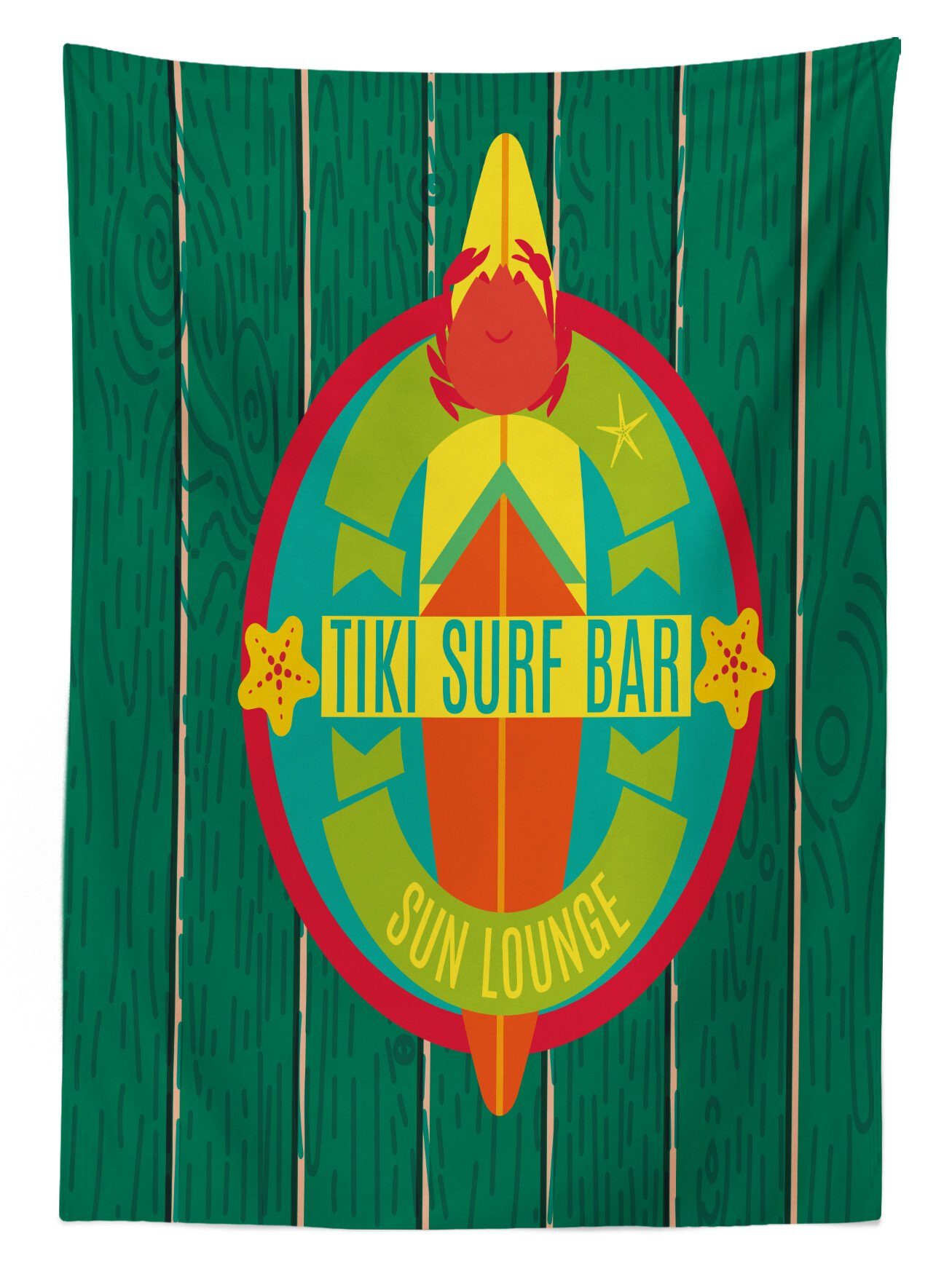 Für Bereich Tiki Farbfest geeignet Farben, Bar Außen Klare Bar Waschbar Urlaub den Tischdecke Abakuhaus Surf