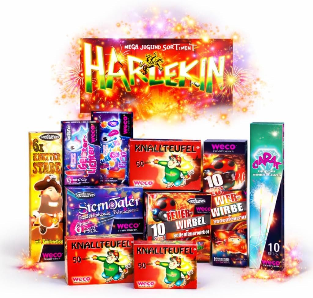 happy sparks® Geburtstagskerze Silvester & Neujahr Jugendfeuerwerk Set - Neujahr Party (Set, Set)