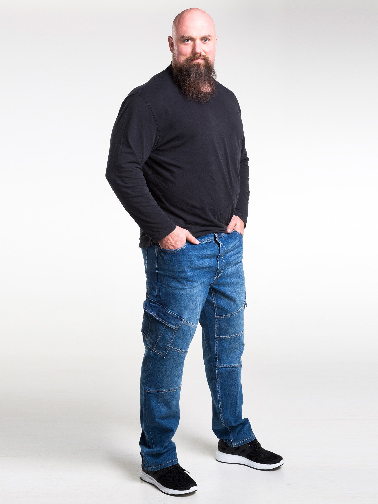 Mill&Tailor Cargojeans 6 Pocket Style Denim regular Straight-Cut