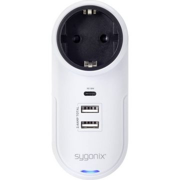 Sygonix USB Ladeadapter drehbar, 2 USB, 1 USB-C™ USB-Ladegerät