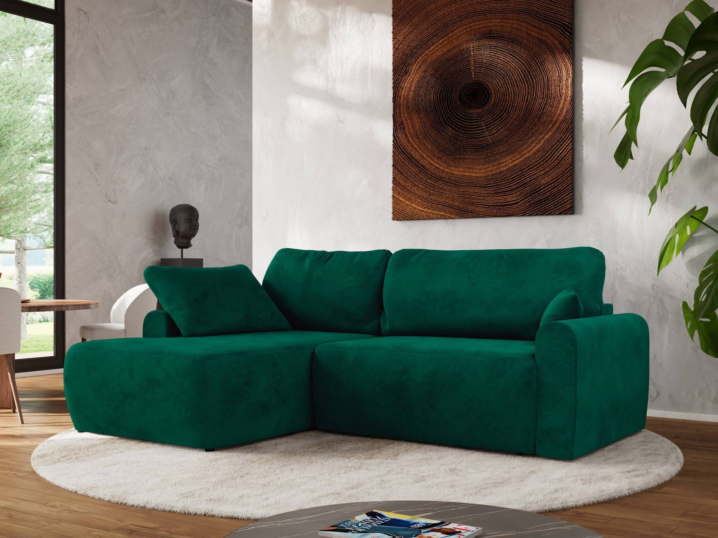 MKS MÖBEL Ecksofa CUBO L, Set, Gepolsterte Eckcouch, Wellenfedern, HR35-Schaum, L-form, Schlaffunktion, Bettkasten