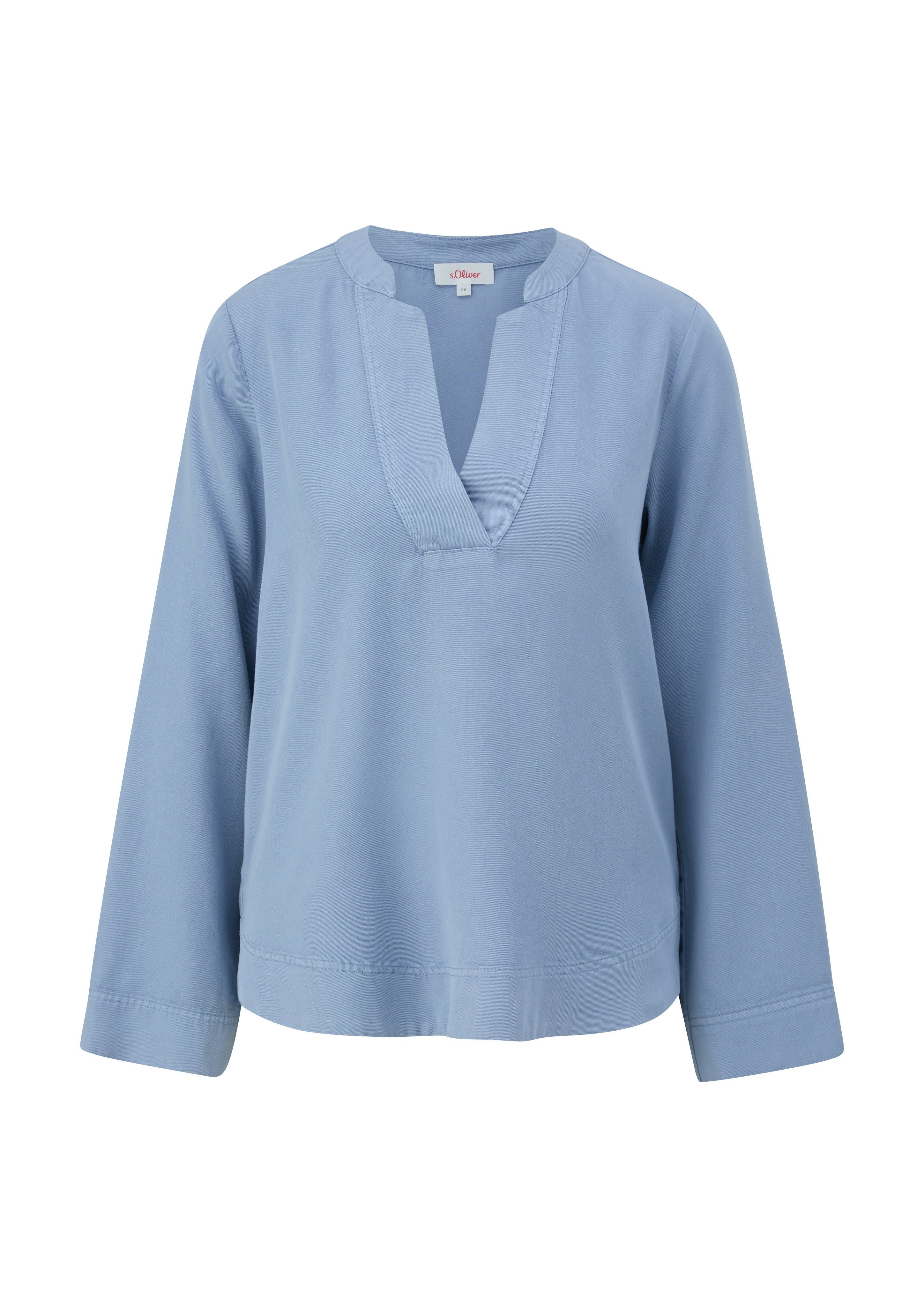 s.Oliver Langarmbluse mit tiefem V-Ausschnitt