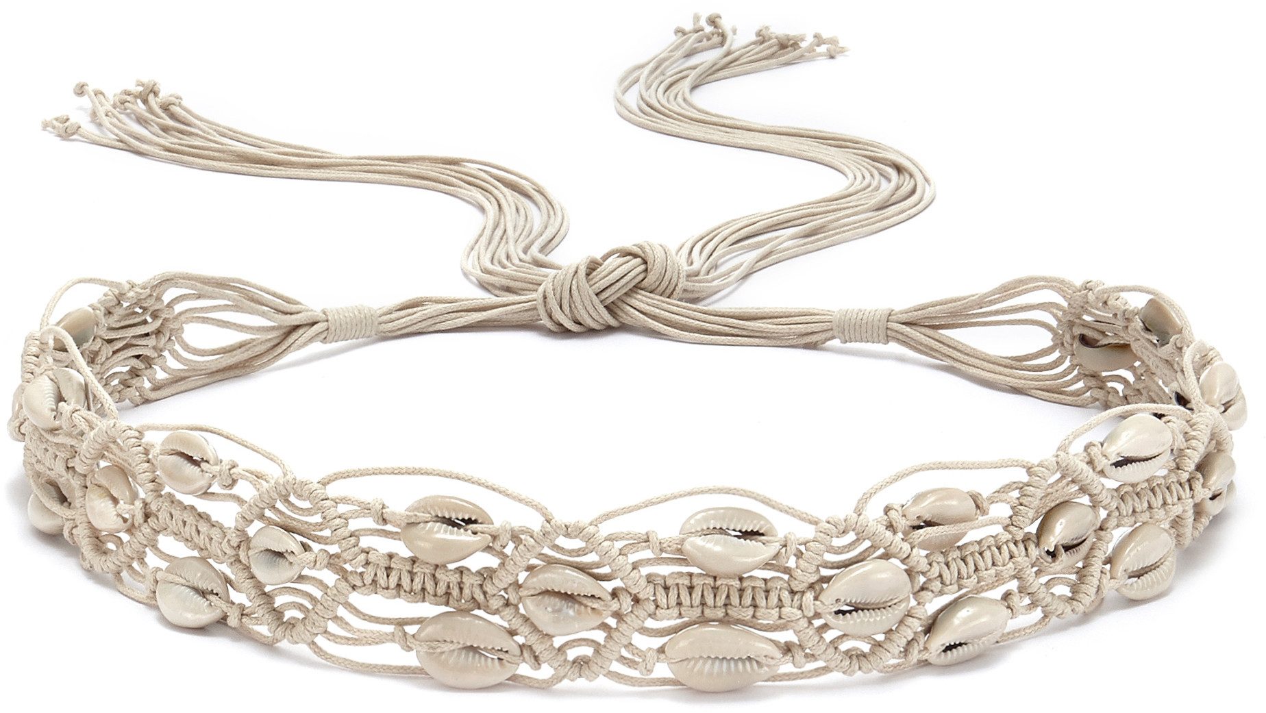 LASCANA Taillengürtel Bindegürtel mit Muscheln, Schmuckgürtel, Gürtel für K günstig online kaufen