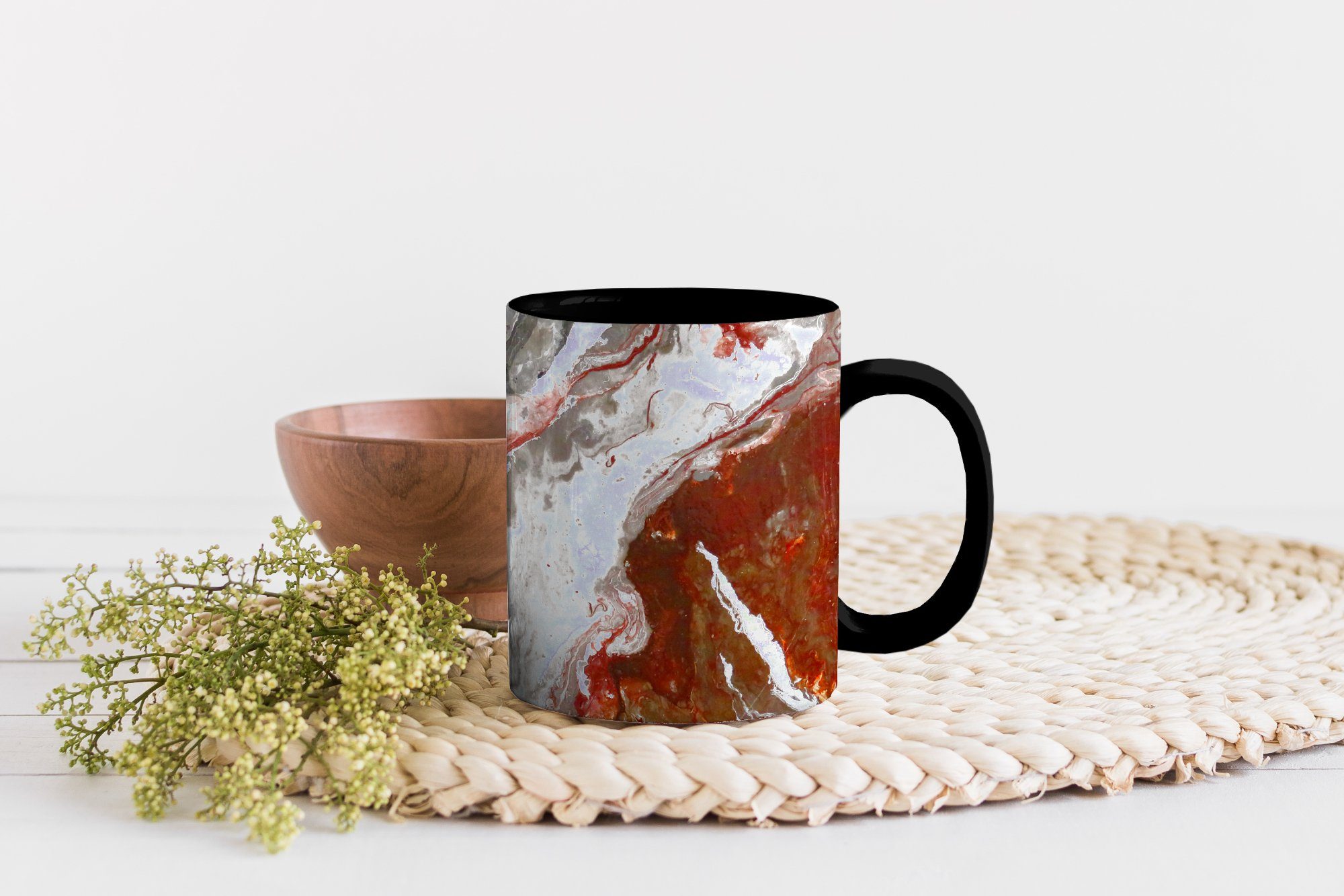 Zaubertasse, Keramik, MuchoWow Tasse Kristall Farbwechsel, - Regenbogen Teetasse, Geschenk Kaffeetassen, - Granit,