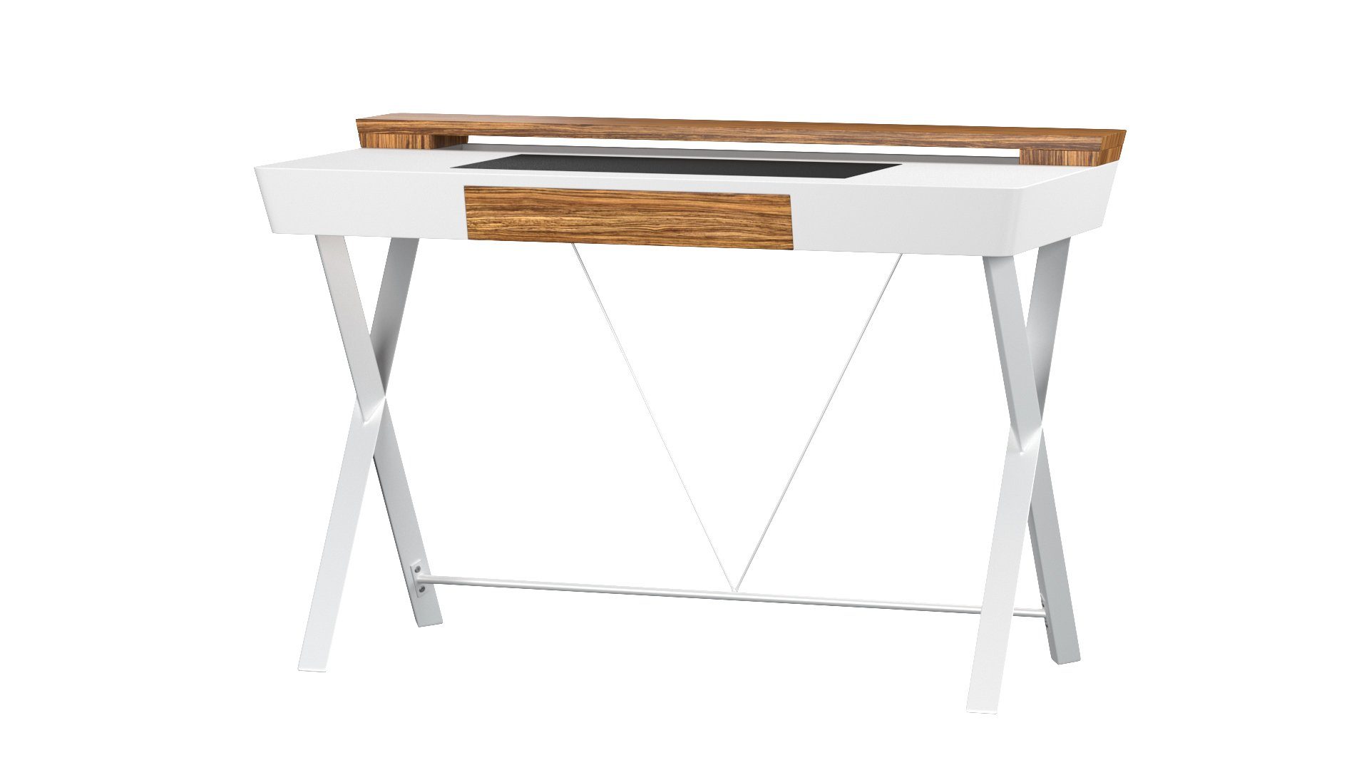 Siblo Schreibtisch Schreibtisch Molly mit Schublade und Regal - Moderner Schreibtisch - MDF-Platte - 120 x 60 x 76 cm - Weiß (Schreibtisch Molly mit Schublade und Regal)