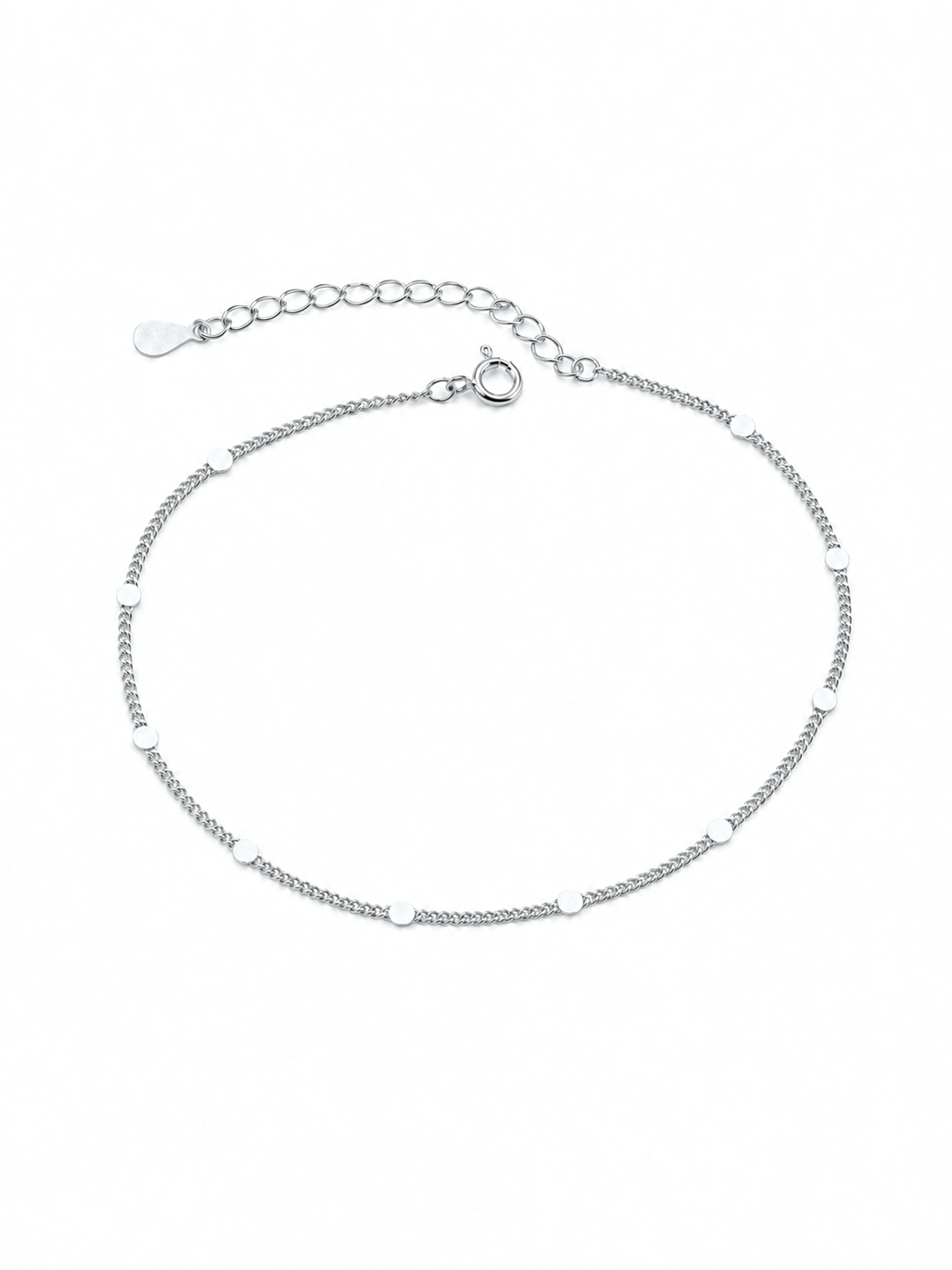 Staufergold Armkette Armband „Sternpunkte“ – feine Gliederkette – Silber, hypoallergen und wasserfest