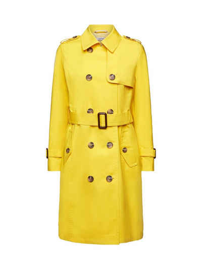 Esprit Trenchcoat Doppelreihiger Trenchcoat mit Gürtel