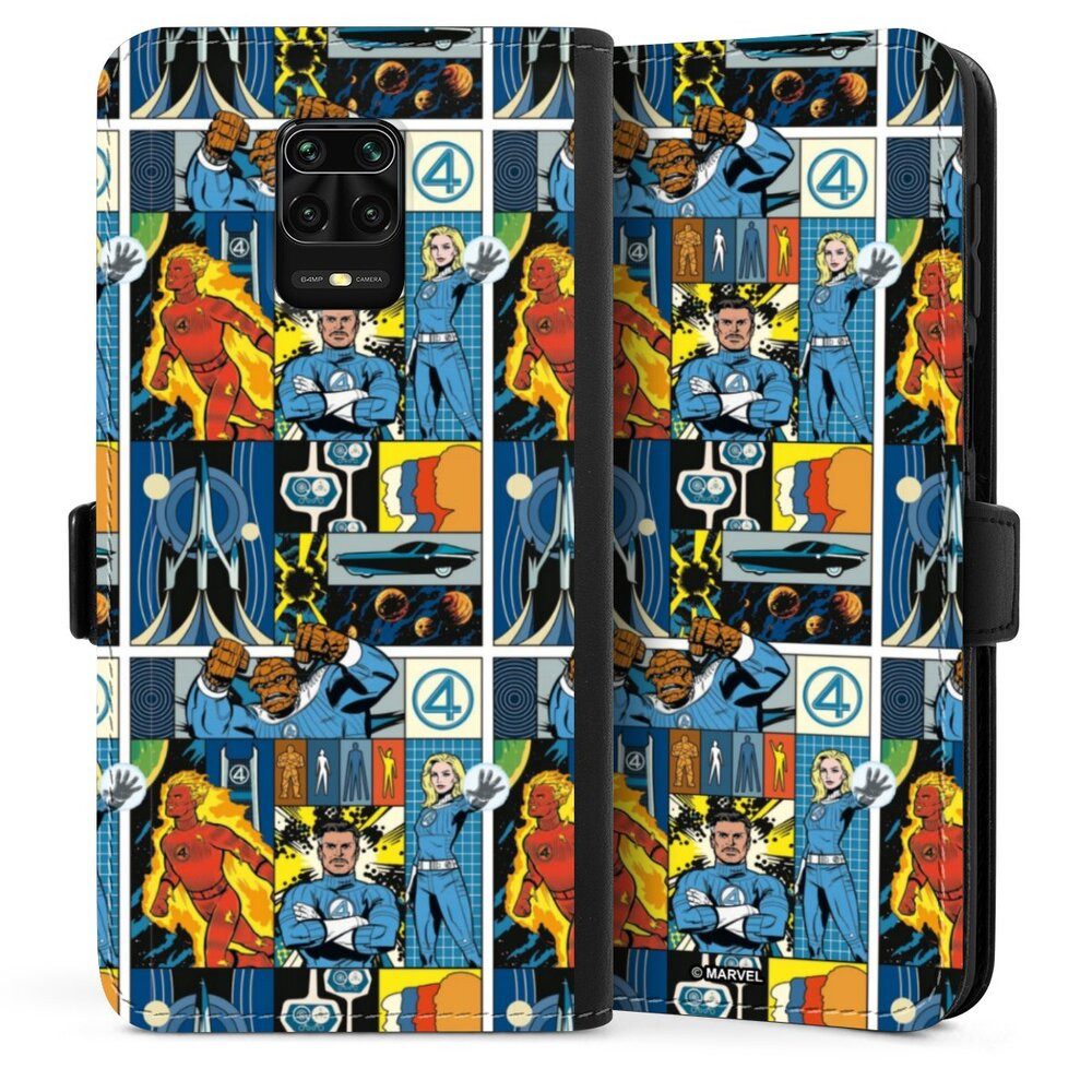 DeinDesign Handyhülle Marvel The Fantastic Four Offizielles Lizenzprodukt, Xiaomi Redmi Note 9s Hülle Handy Flip Case Wallet Cover