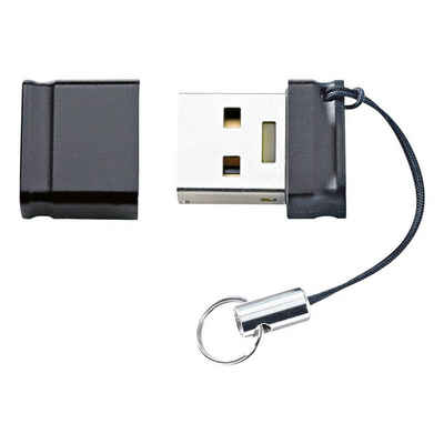 Intenso Slim Line USB-Stick (Lesegeschwindigkeit 100 MB/s, mit Kappe und abnehmbarem Schlüsselband)