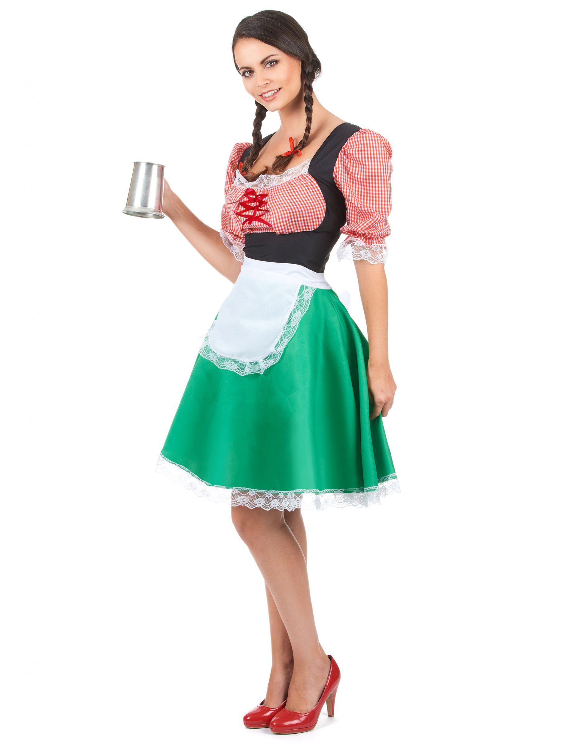 REDSUN Kostüm Dirndl Damen-Kostüm bunt