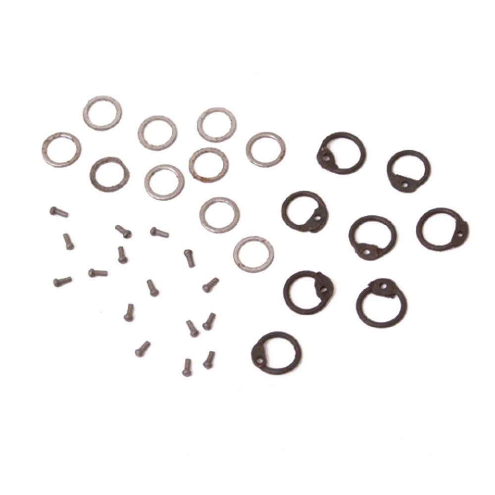 Battle Merchant Ritter-Kostüm 1kg gestanzte und offene Kettenringe gemischt mit Rundnietköpfen Ø 6mm