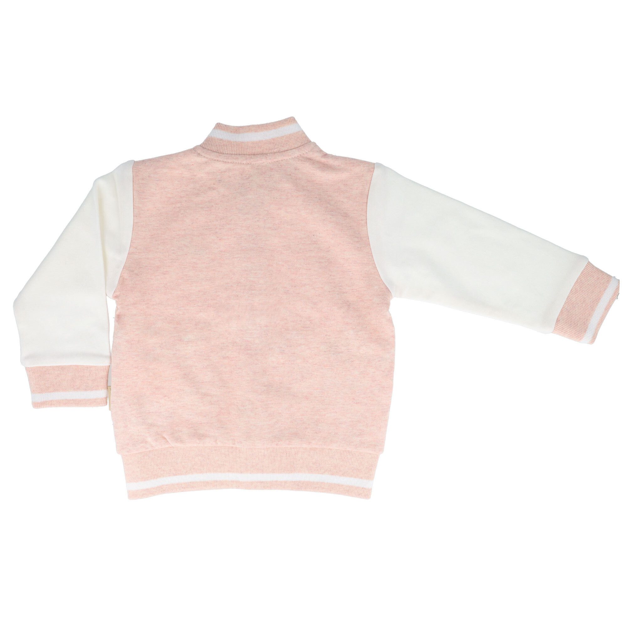 MAXIMO Fleecejacke MINI-Sweat Jacke,College-Style Motiv, Druckknöpfe (1-St) Baumwolljersey