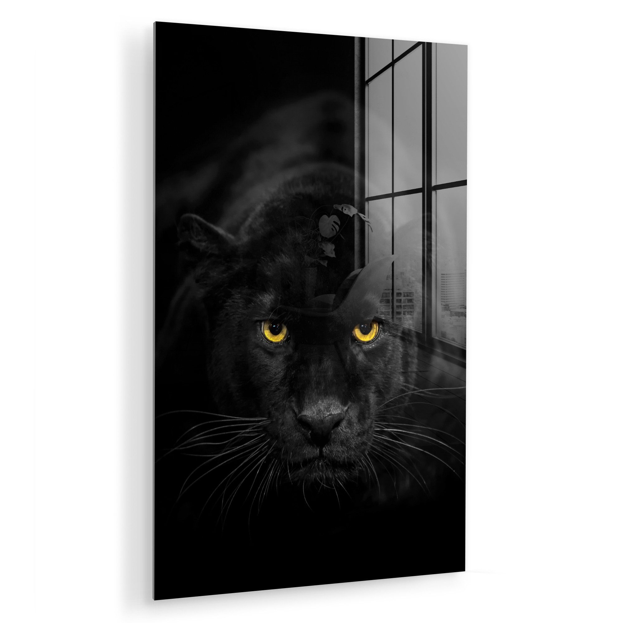 MuchoWow Acrylglasbild Panther - Tiere - Schwarz - Augen, Inkl. Aufhängung, günstig online kaufen