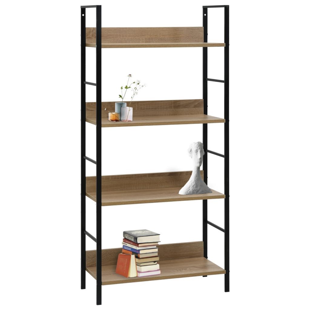 vidaXL Bücherregal Bücherregal 4 Regalböden Eiche günstig online kaufen