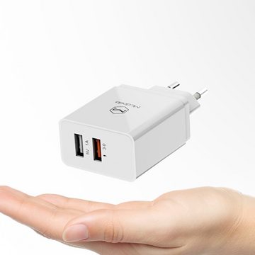 COFI 1453 23W 2x USB Wandladegerät Quick Charge 3.0 Dual Comm Weiß Handy-Netzteile