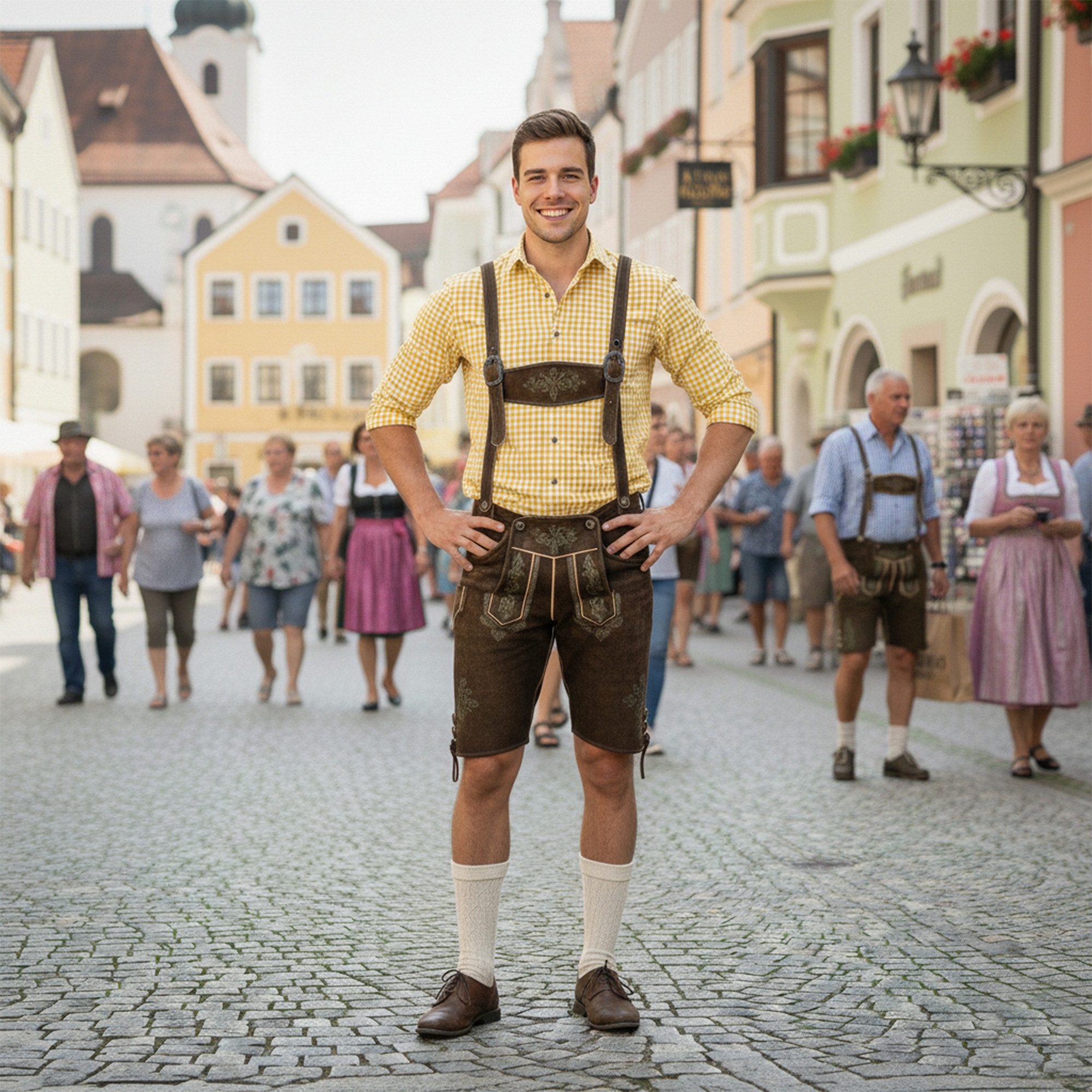 German Wear Trachtenhemd GW120x Trachtenhemd Langarm hemd Trachtenmode Hemd