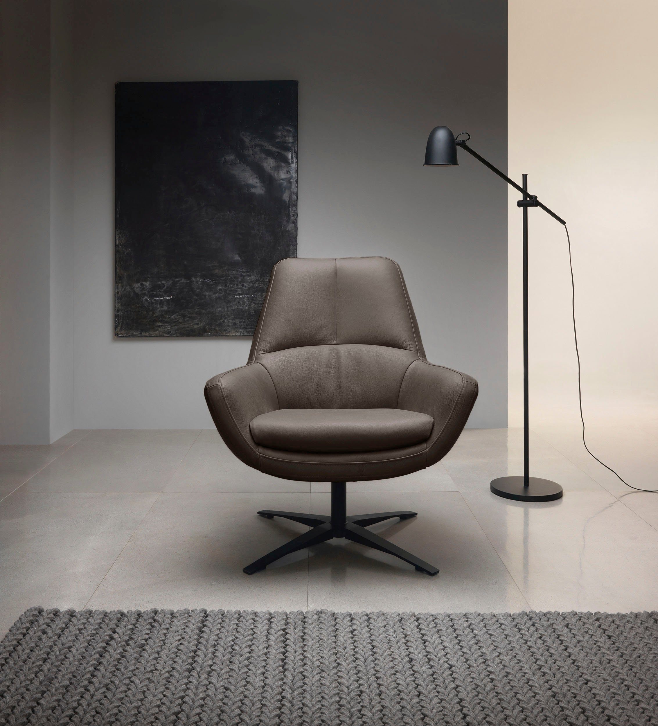 BETYPE Drehsessel Be Organic Standard Back, Loungesessel, in elegantem Design mit Drehfunktion