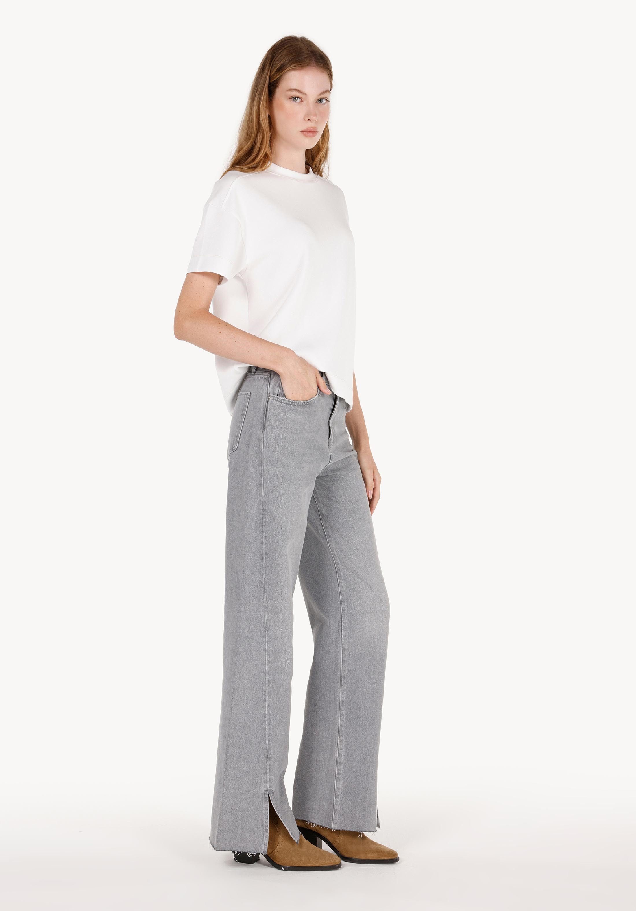 Colins Shorts Colins Regular Fit Graue Damenjeans