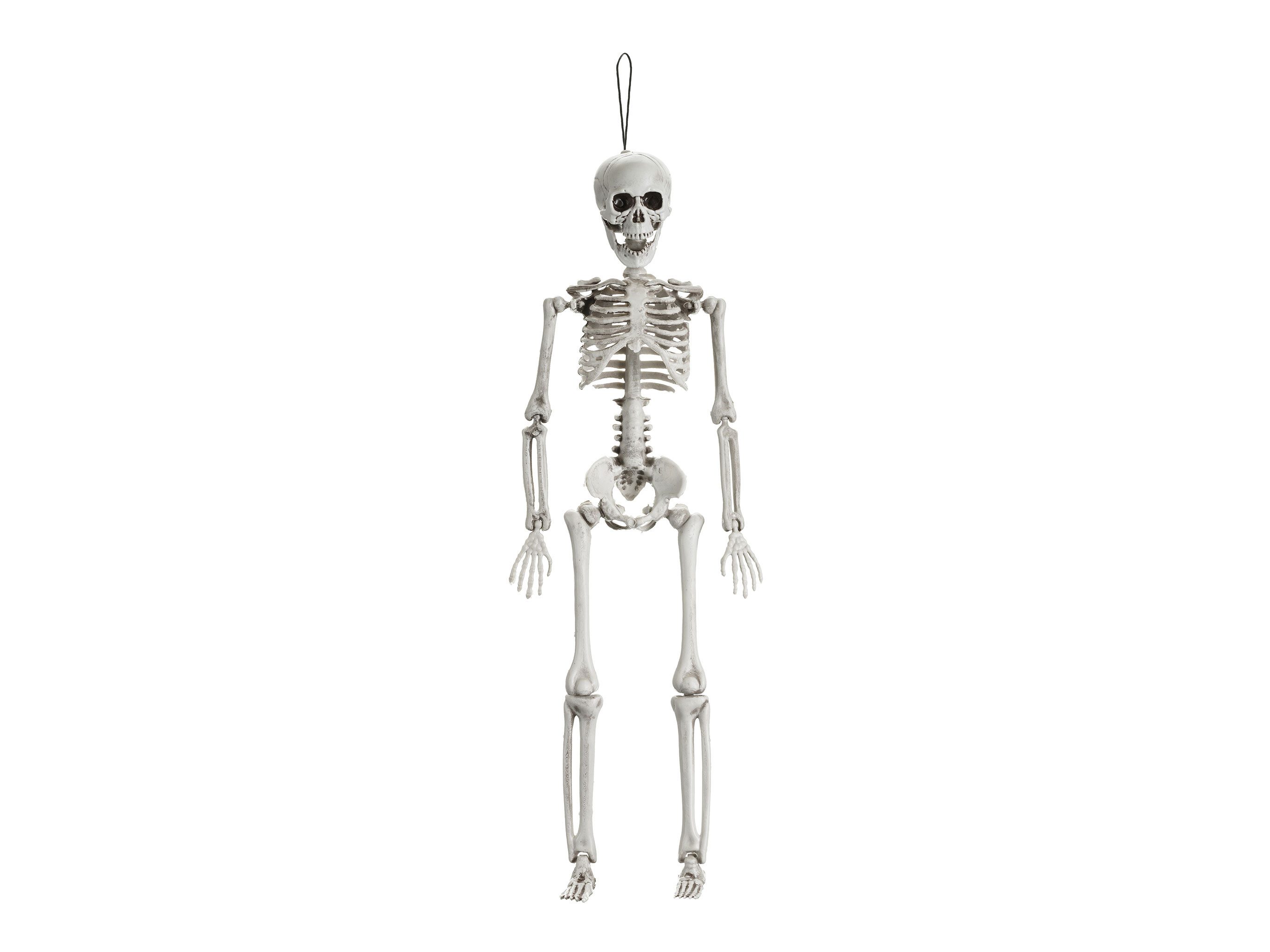 partydeco Dekoobjekt, Deko Skelett 40cm Kunststoff Weiß