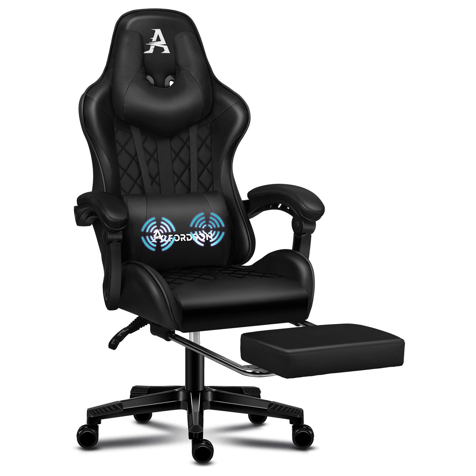 ALFORDSON Gaming-Stuhl Bürostuhl, Integrierte Fußstütze, mit günstig online kaufen