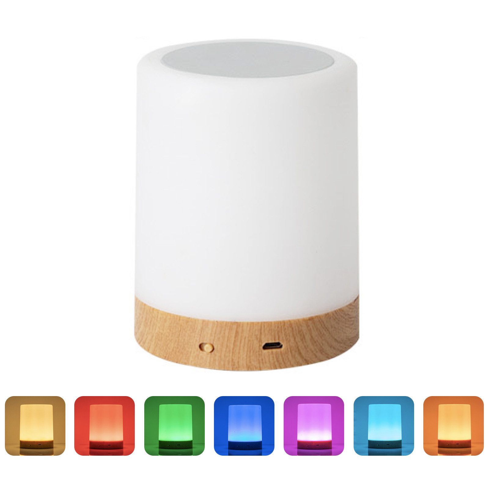 OKWISH Nachttischlampe LED Tischlampe Stilllicht Leselampe günstig online kaufen