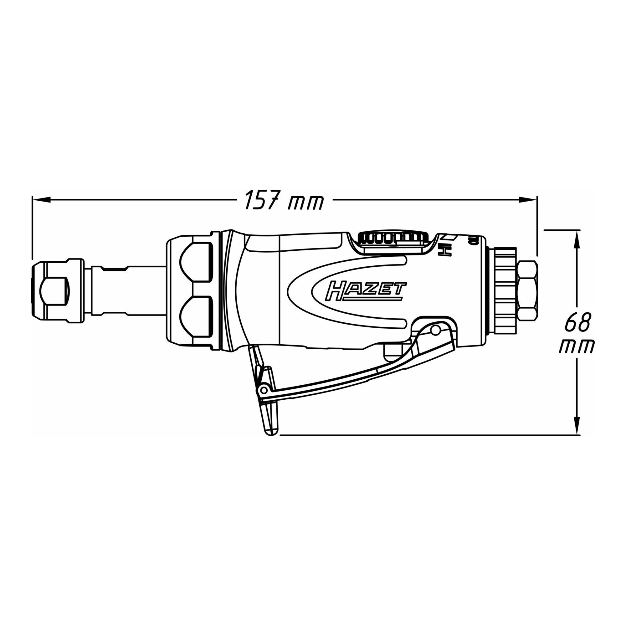 HAZET Druckluft-Exzenterschleifer HAZET Stabschleifer, gerade 9032N-1