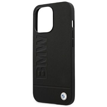 BMW Handyhülle Case Echtleder schwarz iPhone 14 Pro