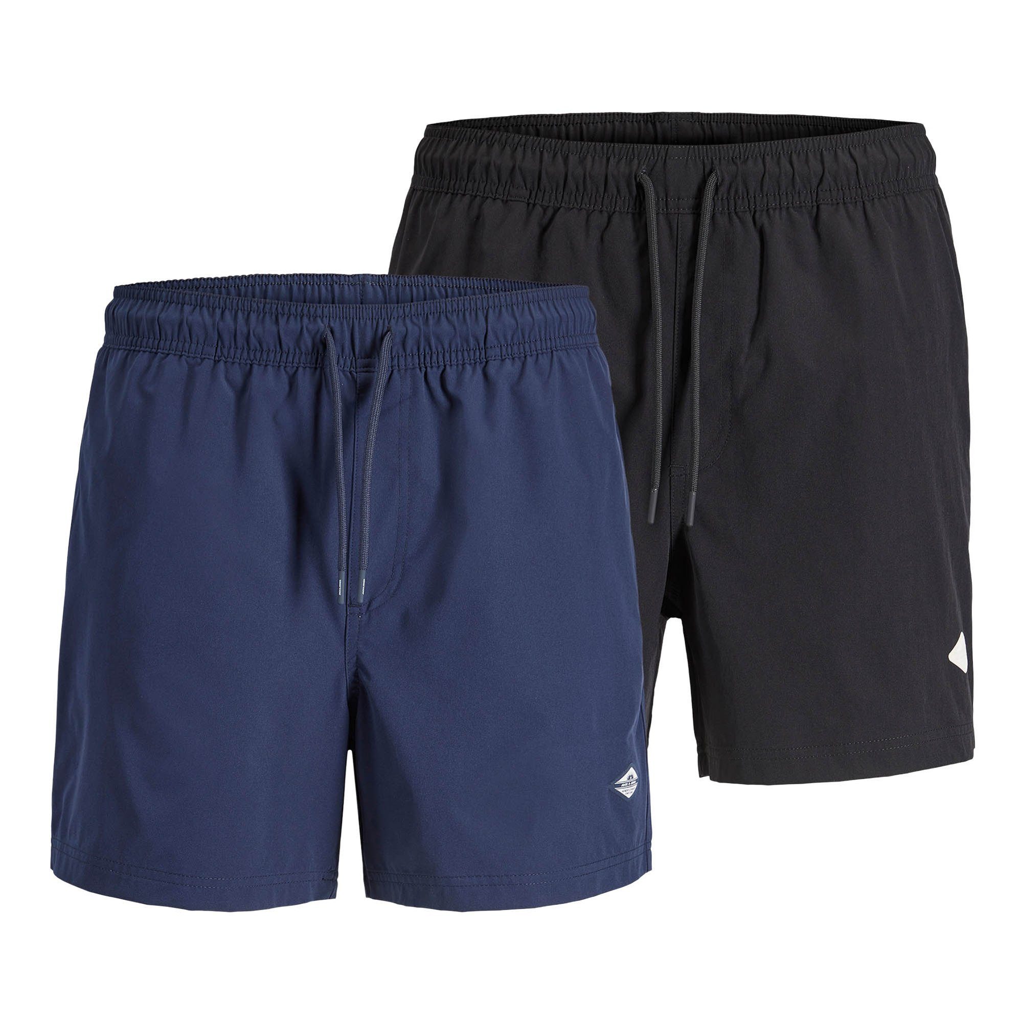 Jack & Jones Badeshorts Herren Badeshorts 2er Pack Polyester günstig online kaufen
