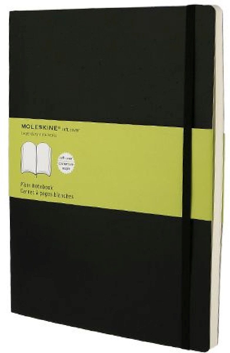 MOLESKINE Notizbuch Notizbuch XL 19x25cm blanko Softcover schwarz