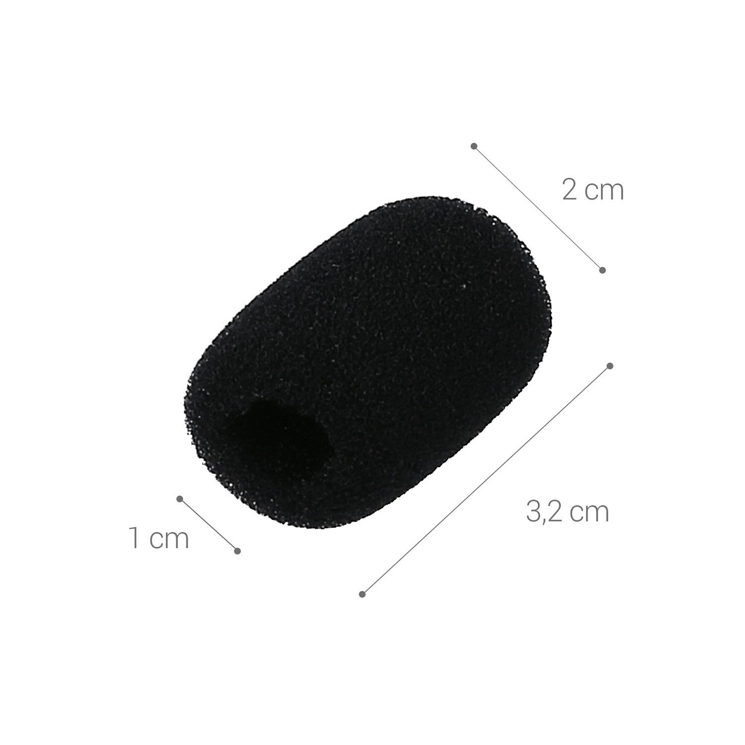 kwmobile Mikrofon Windschutz Set (5-tlg), 5 x Headset Mikro Schutz 2x3,2x1 cm aus Schaumstoff
