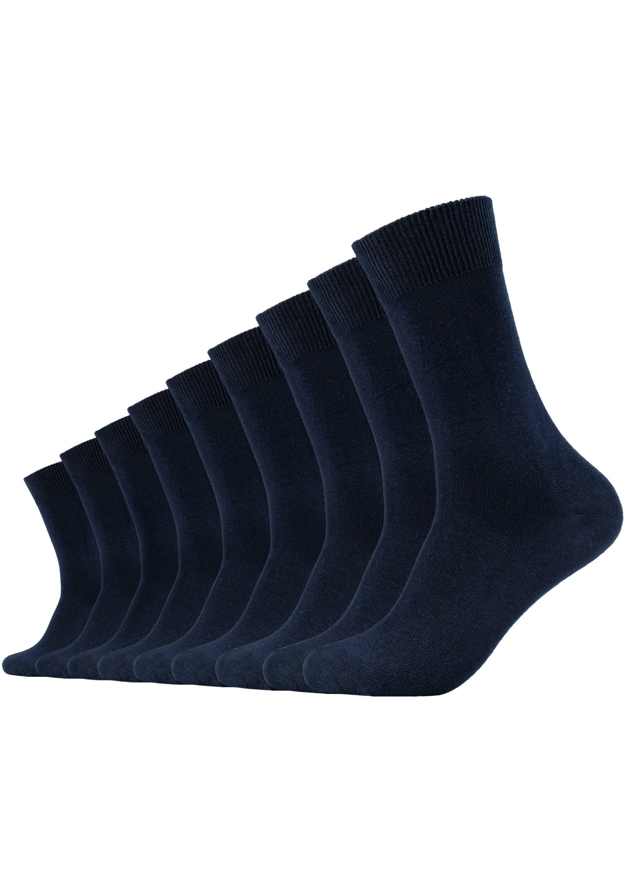 Zehenbereich navy Camano verstärkter und Langlebig: Fersen- 9-Paar) Socken (Packung,
