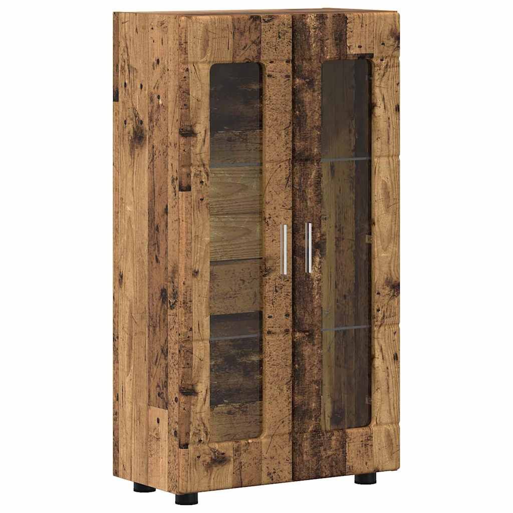 vidaXL Sideboard 55,5 x 29 x 100 cm Vitrine Glasschrank Sideboard Wohnzimmer mit Regal