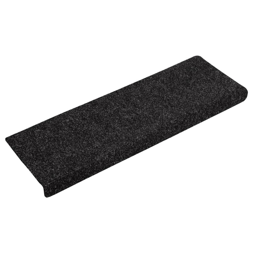 Stufenmatte Stufenmatten Selbstklebend 15 Stk. 65x21x4 cm Schwarz Rechteckiger Ran