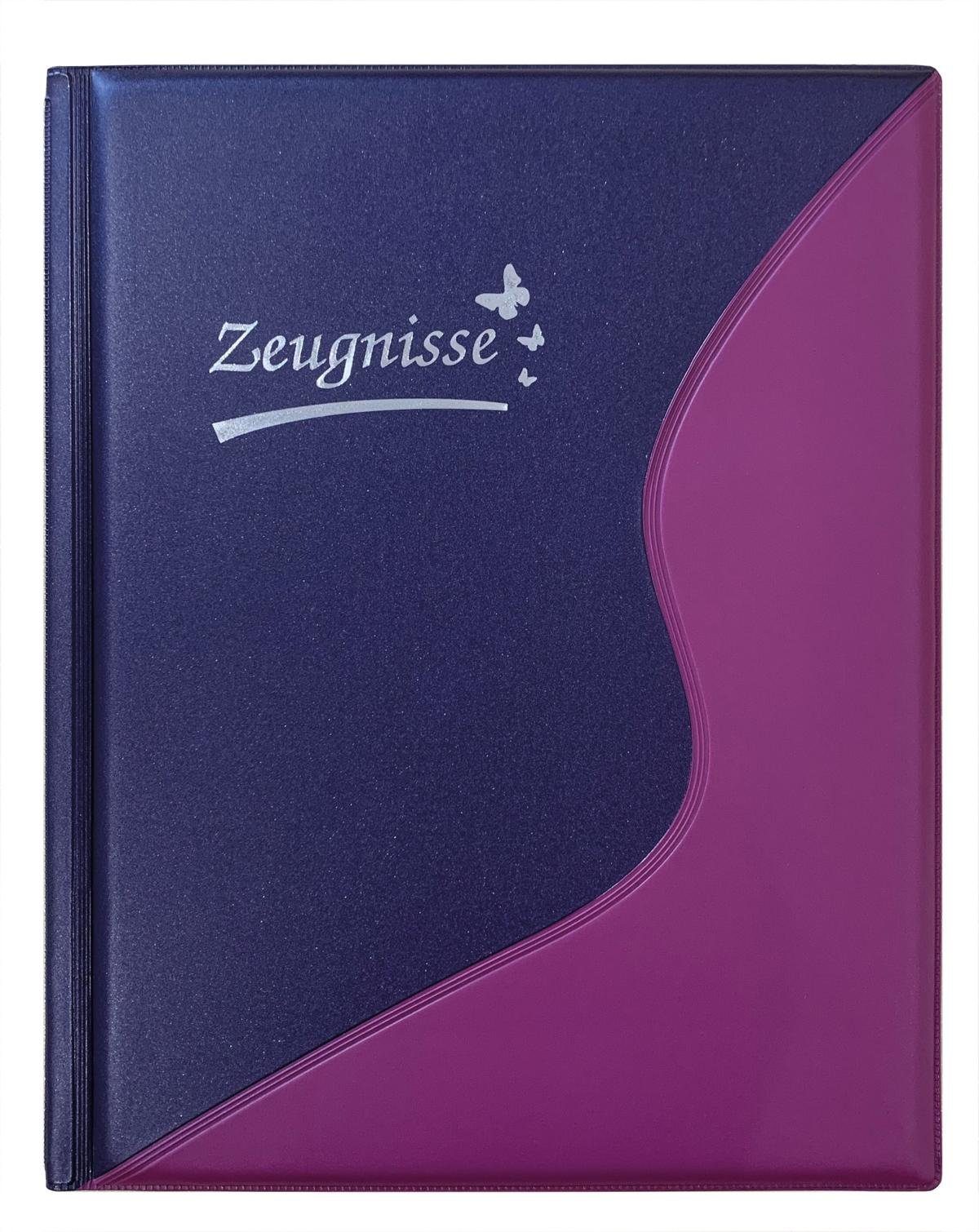 Idena Organisationsmappe IDENA Zeugnismappe mit 12 Hüllen / Farbe: metallic lila