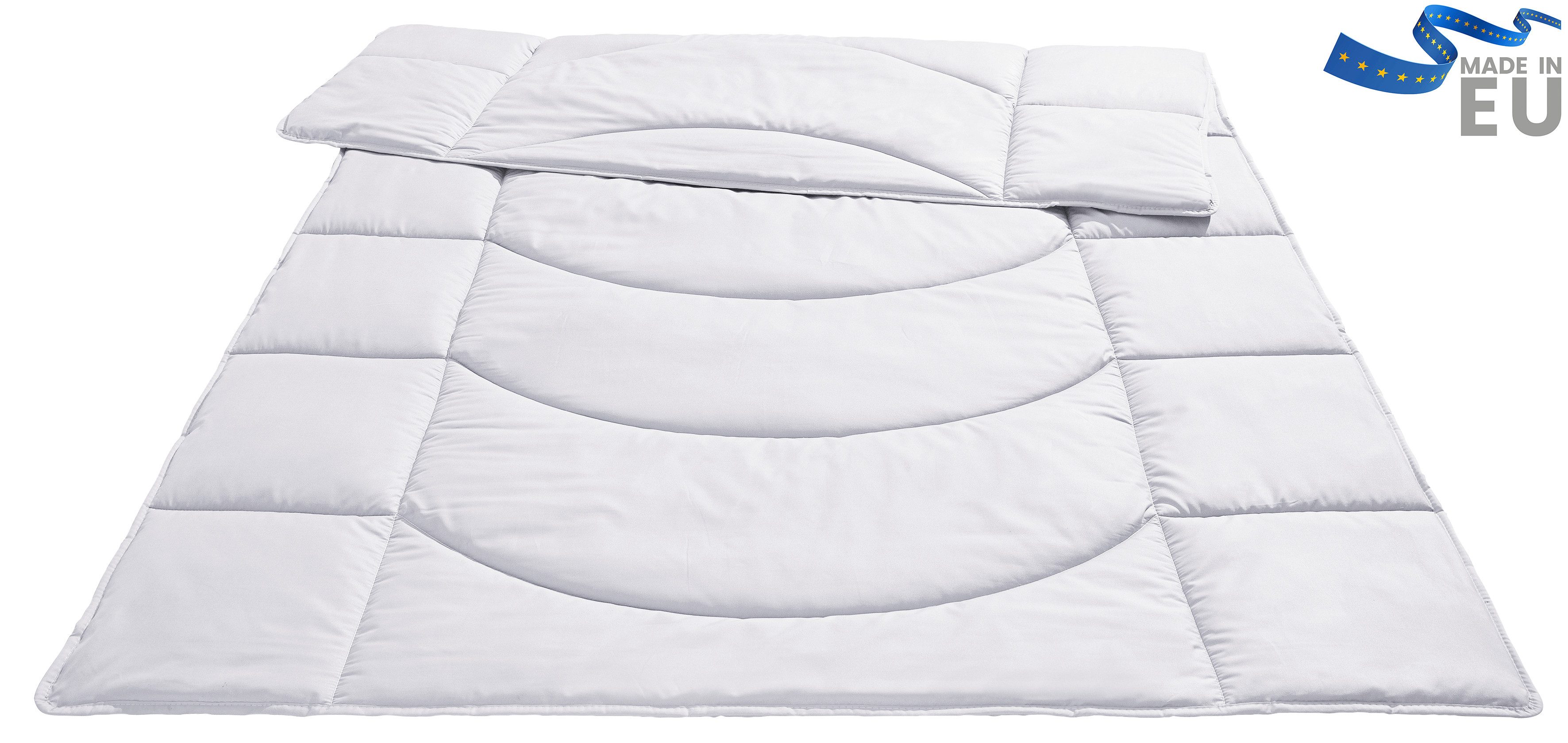 OTTO home Microfaserbettdecke Microlux, Bettdecke 135x200 cm und Übergrößen bis 240x220cm, Füllung: Feuchtigkeitsregulierende 3D Klimafaser (Polyester), Bezug: Microfaser-Feinbatist, fest versteppter Bezug - keine Bettwäsche nötig, Sommer, Winter