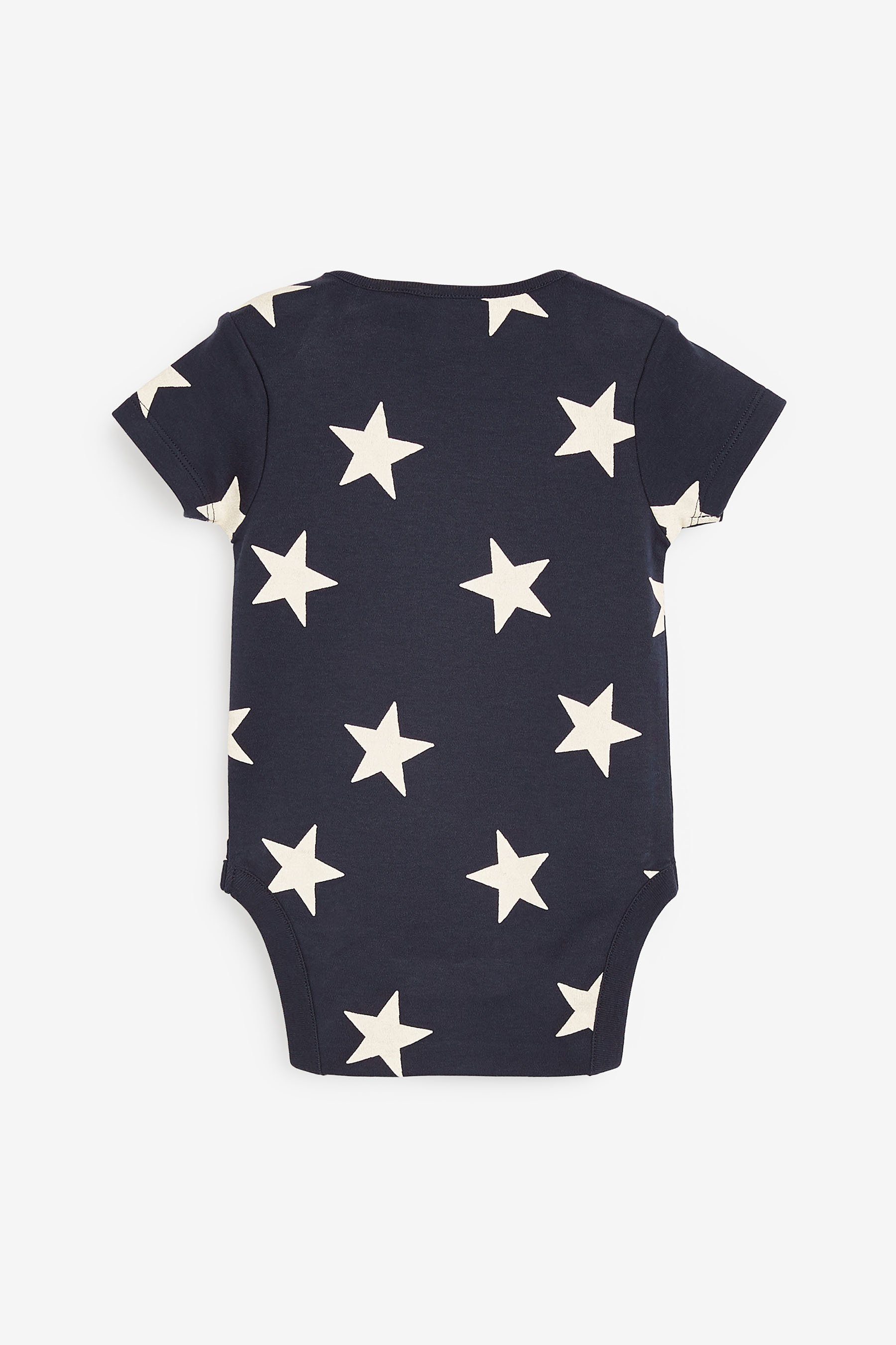 Baby-Bodysuits 5 x kurzärmelige Navy Next Kurzarmbody (3-tlg) Star