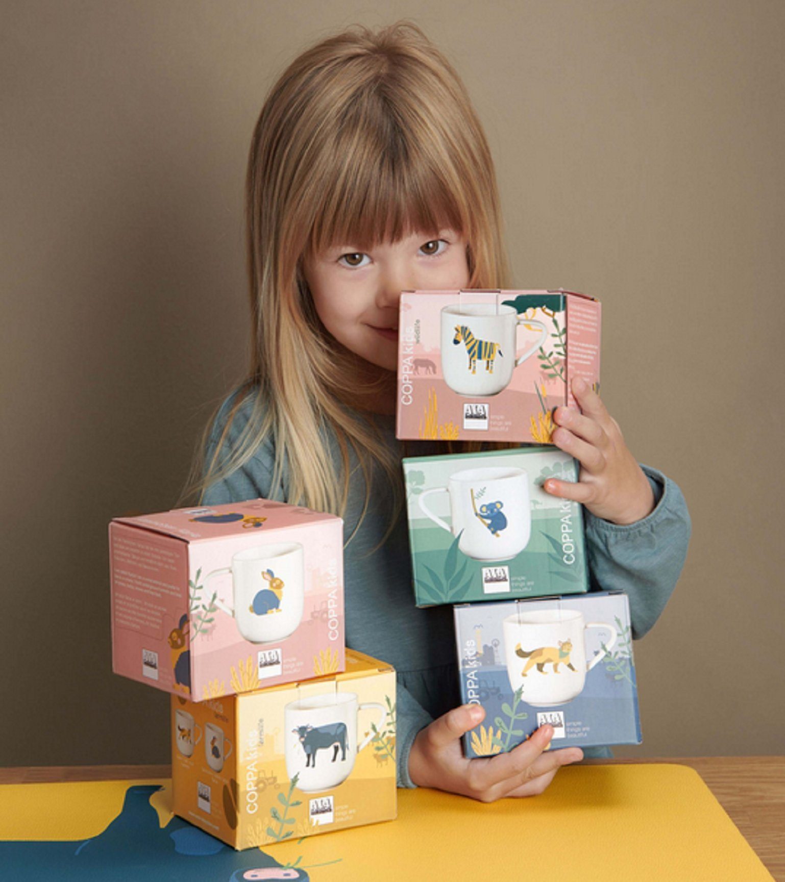 ASA SELECTION Tasse Kindertasse Koala Konrad, Henkelbecher aus Porzellan 250ml, Porzellan, Porzellan, Extrem Stoßfest, Spülmaschinenfest, Made in DE