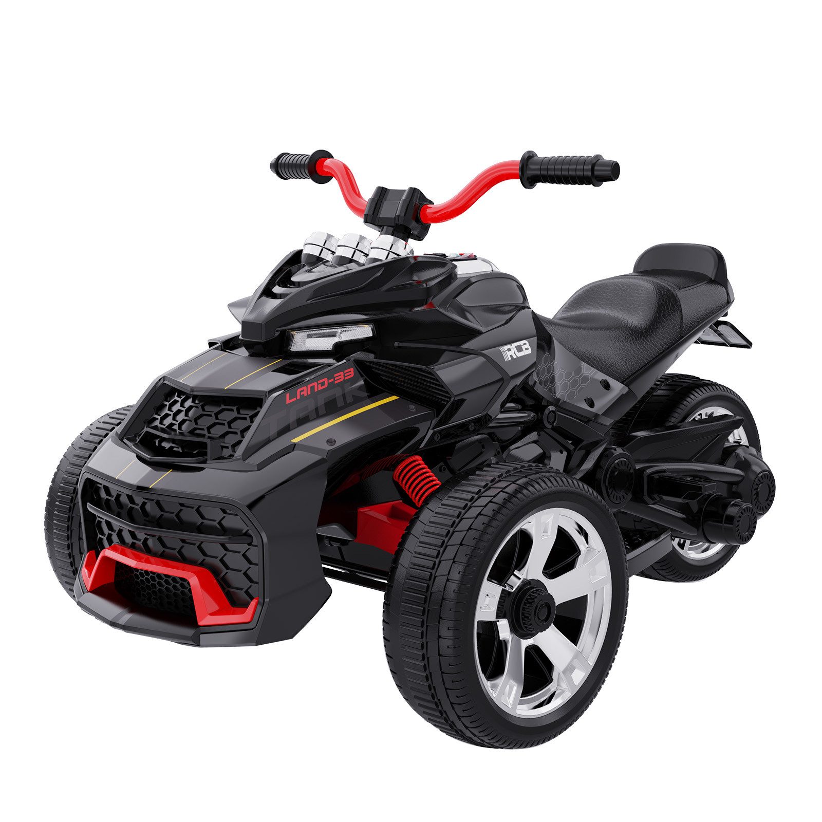 RCB Elektro-Kindermotorrad RM3, 12-Zoll Kinder Elektro-Dreirad, max. 8 km/h, 3–8 Jahre, Bluetooth, Belastbarkeit 30 kg