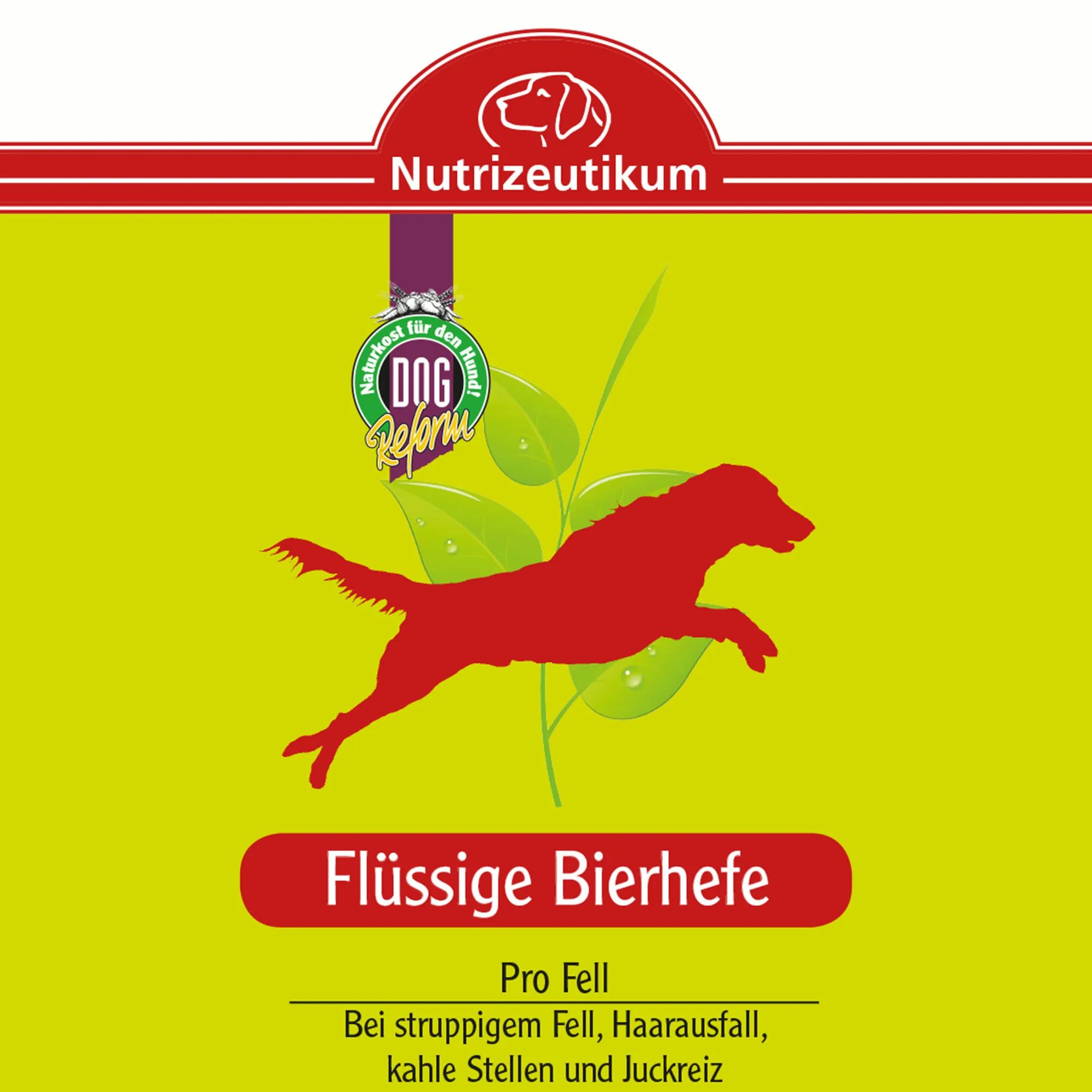 Schecker Flüssige Bierhefe - Struppiges Fell, Haarausfall und Juckreiz, Nahrungsergänzungsmittel für: Hunde, Mit nutrizeutische Zutaten