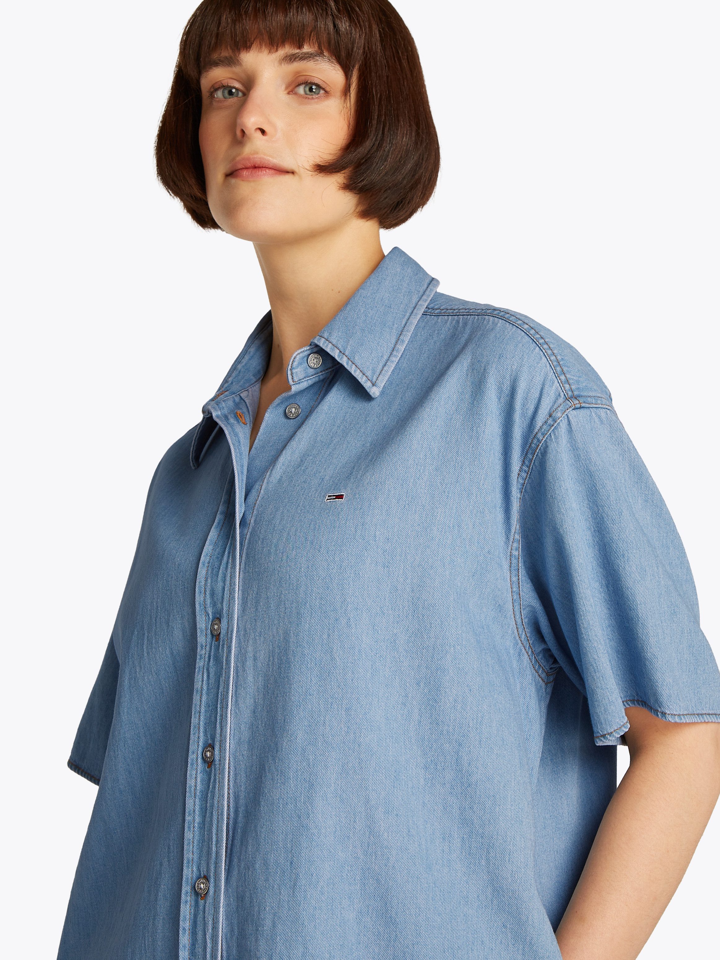 Tommy Jeans Curve Hemdblusenkleid SS SHIRT DRESS EXT in Großen Größen günstig online kaufen