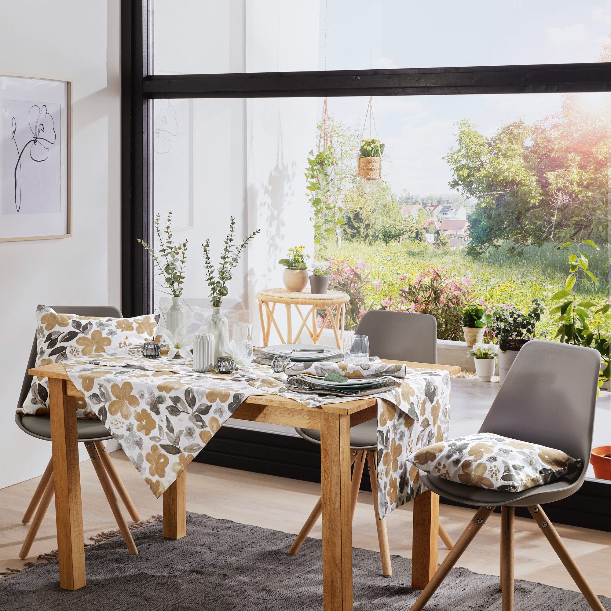 REDBEST Tischdecke Tischdecke, Baumwolle Blumen günstig online kaufen