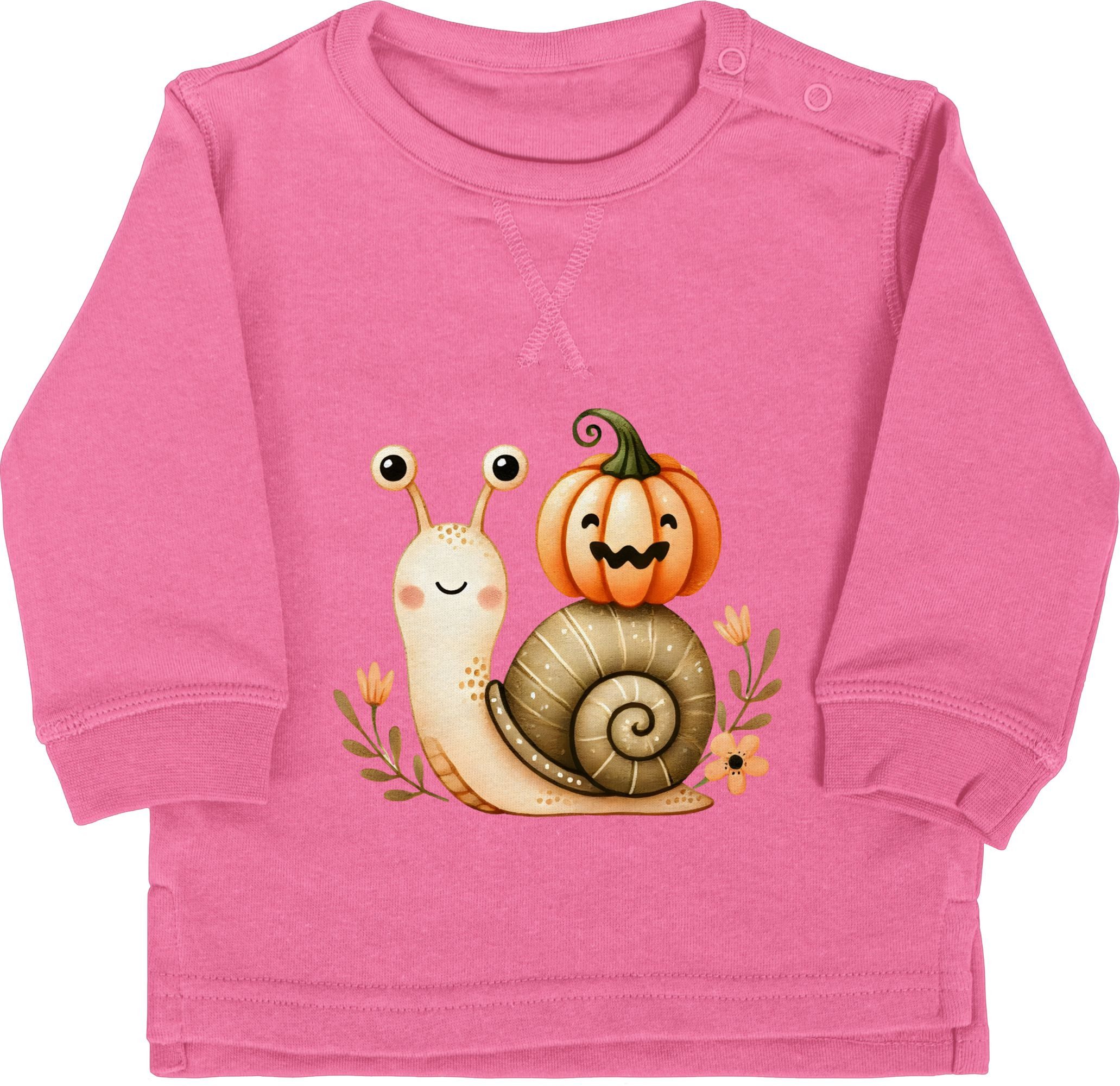 Sweatshirt Süße Schnecke mit Kürbis, Herbstliches Baby und Kinder Motiv, Niedli