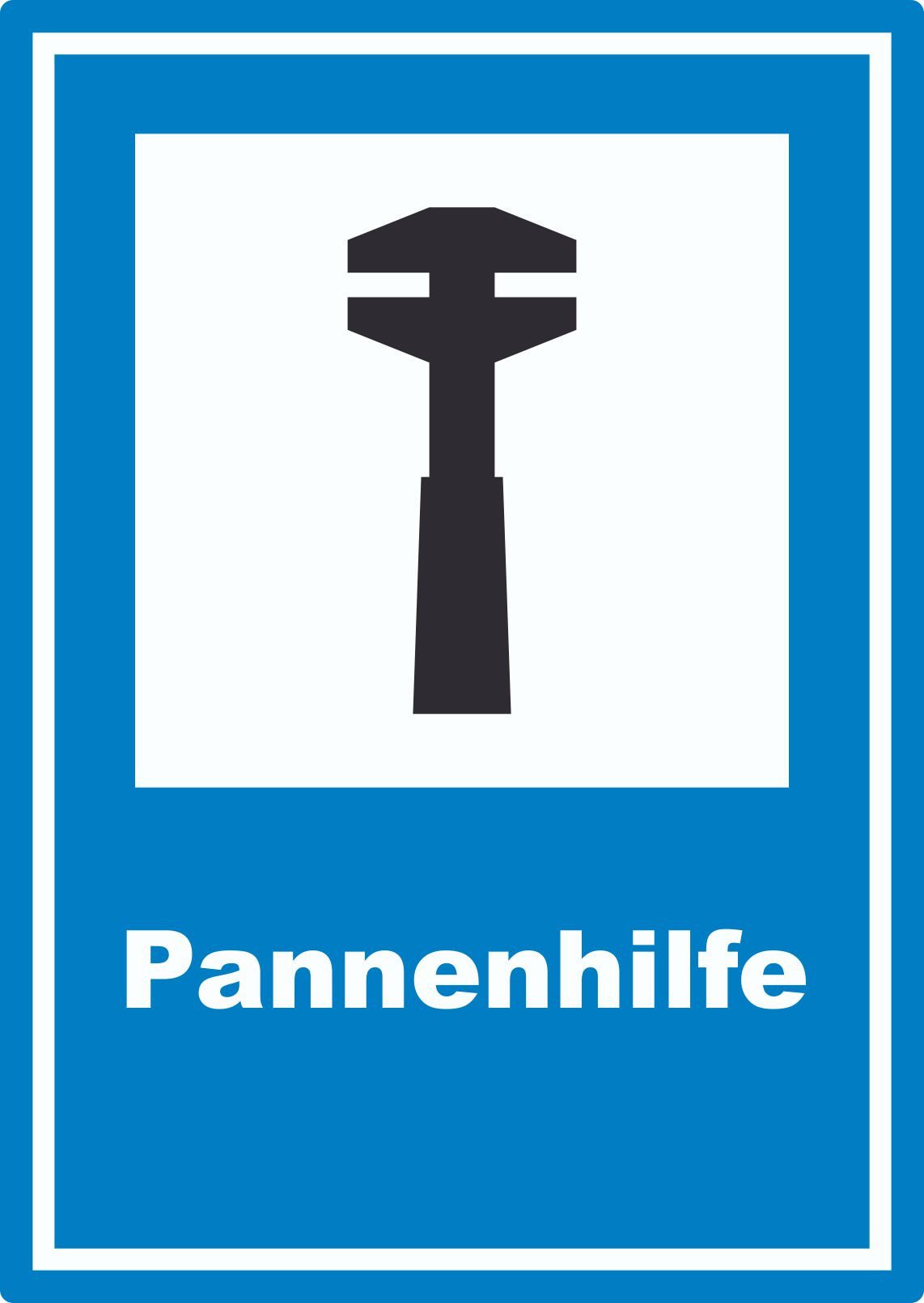 HB-Druck Aufkleber Pannenhilfe Aufkleber, wetterfest, UV-beständig, kratzfest