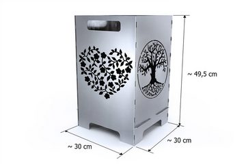 tuning-art Feuerkorb FK01-H45 Feuertonne Feuerschale Rostpatina Massiv Stabiler Stand