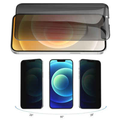 Wigento Handyhülle Für Apple iPhone 13 Mini 3D Privacy 0,3 mm H9 Glas Folie Panzer Schutz